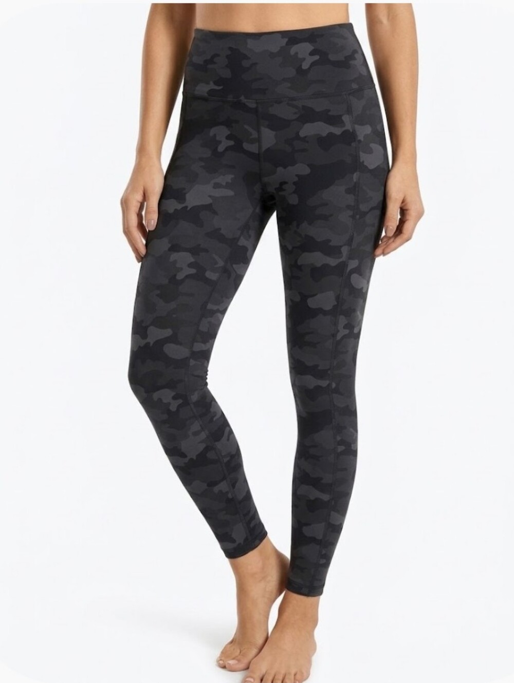 CAbi Black Grey Camo Side Pocket Leggings